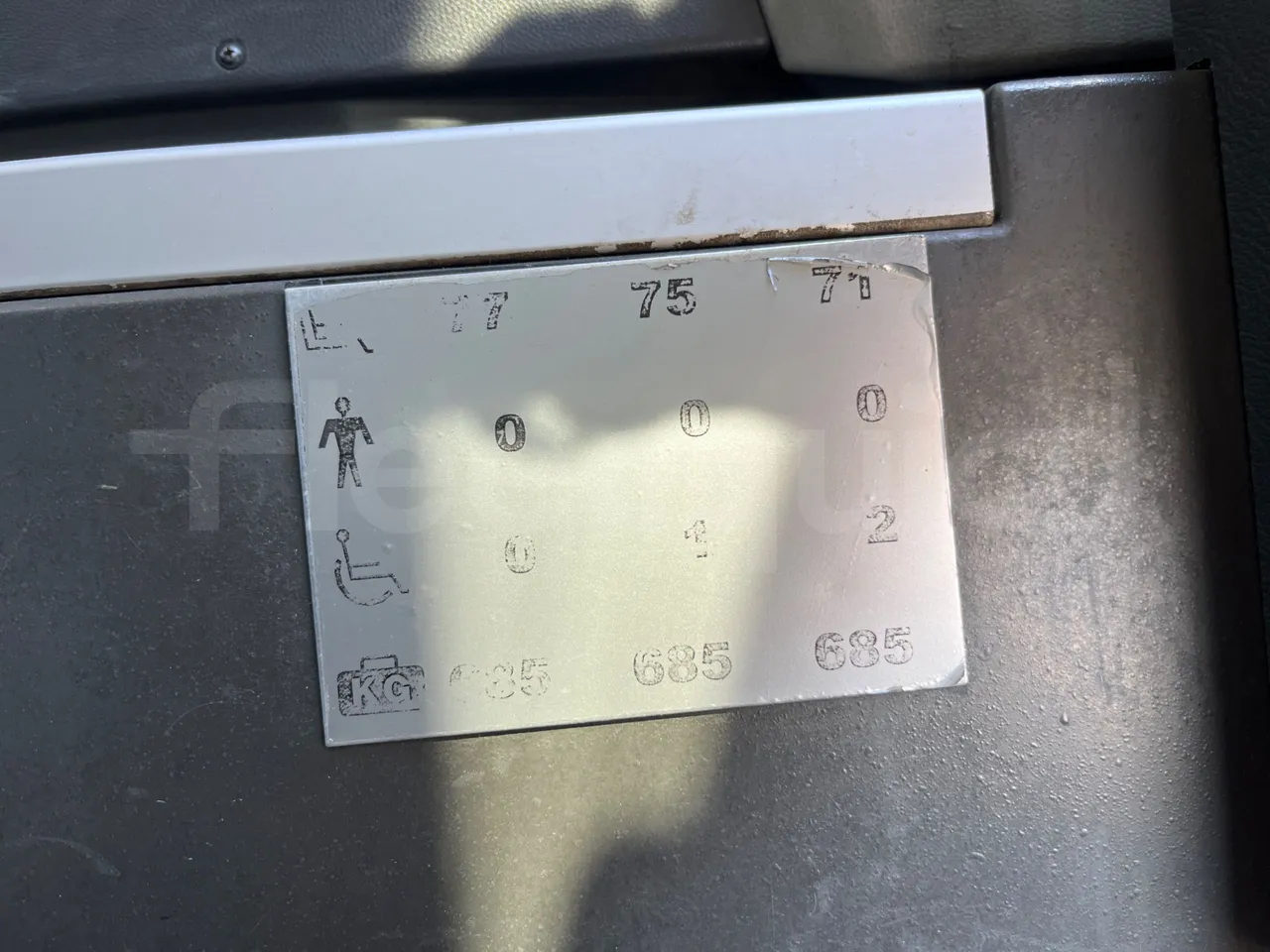 Vdl Futura FDD2 - EUR6 - 390kW - 14.145m - seat plate photo