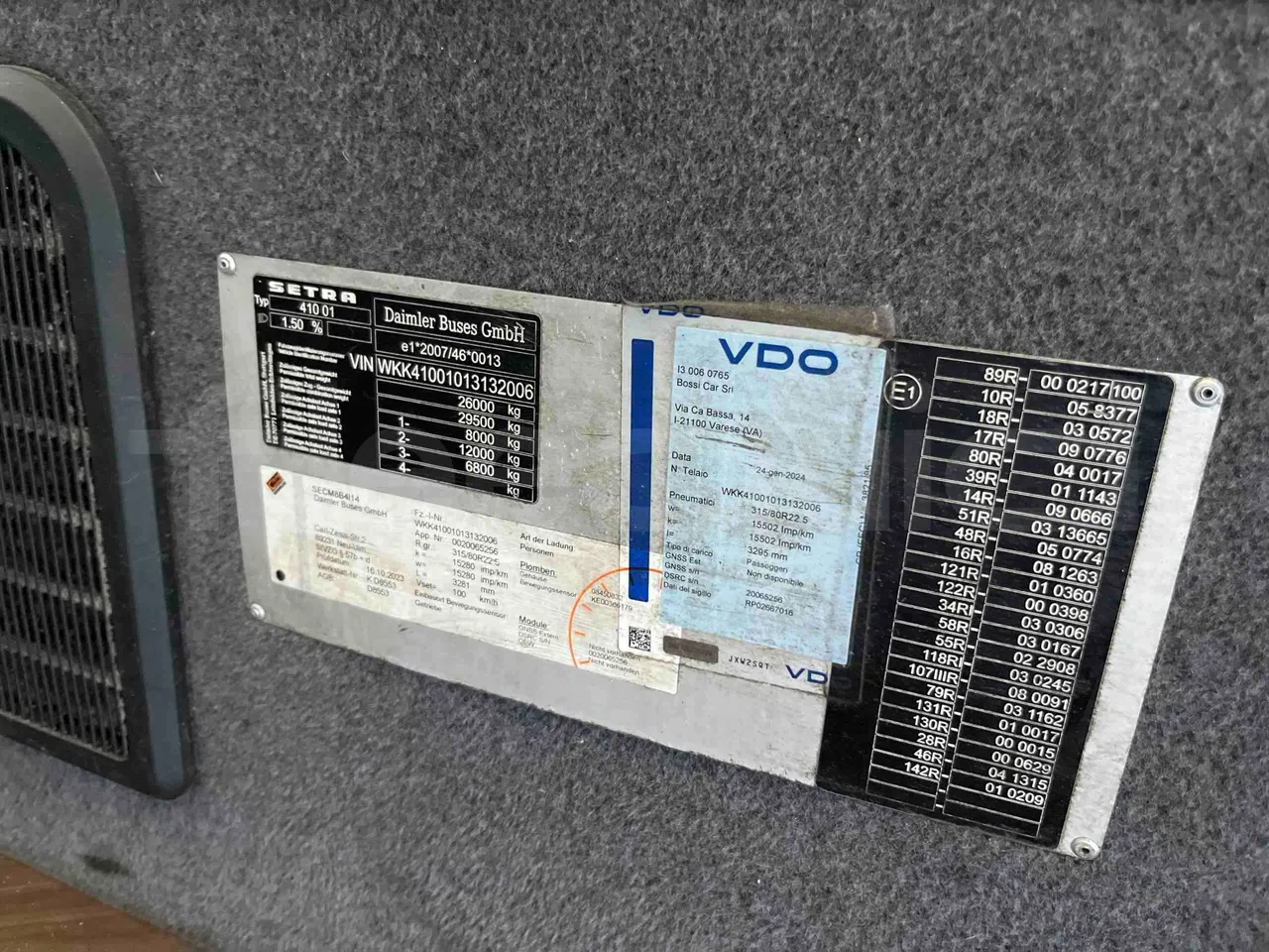 Setra S531 DT - Euro6 - 375kW - 14mt - chassis VIN photo