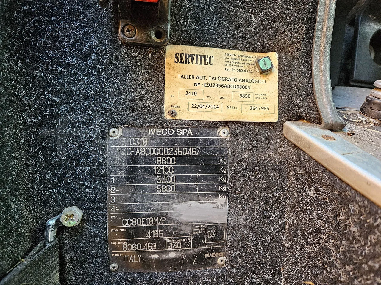 Iveco Mago2 CC80E - Euro 3 -130kW - 8.8 mt - vehicle plate photo