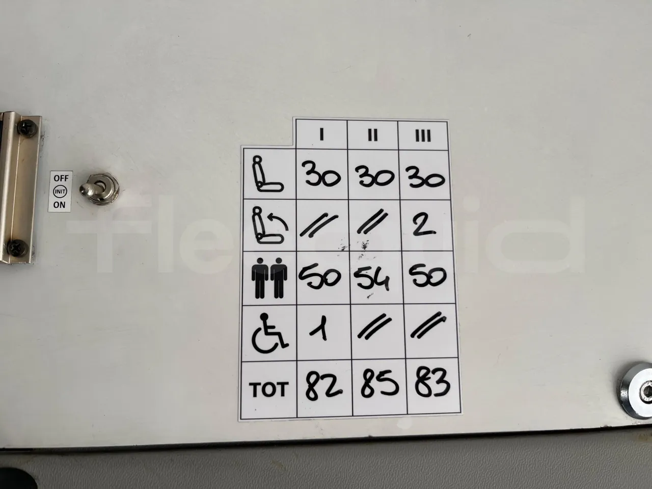 Solaris Urbino 12 -EUR5 - 231kW - 12m - seat plate photo