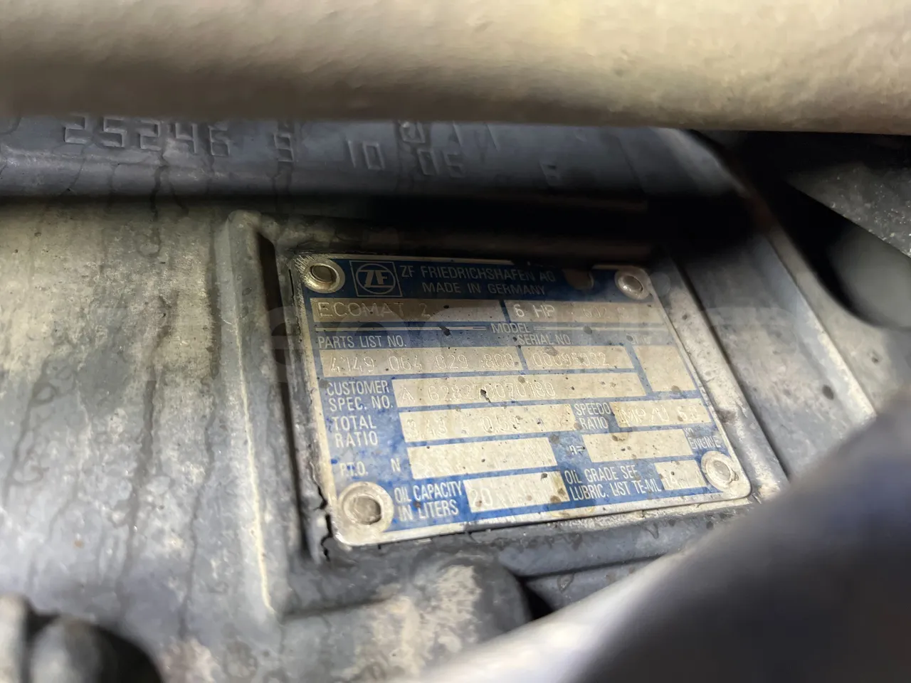 Mercedes-Benz Citaro G 0530 - Euro5 - 260kW - 17.940mt - gearbox plate photo