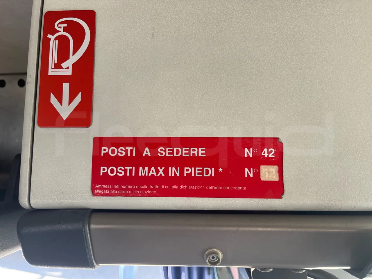 Setra S315 GT/ Euro 3 - 260 Kw - 12 Mt - seat plate photo