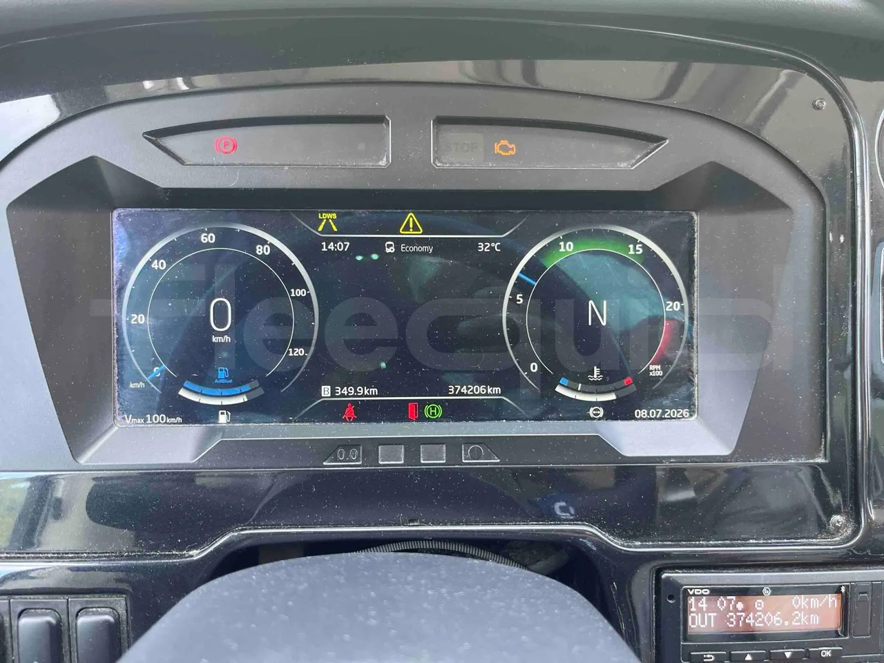 Irizar Daf - dashboard lights on
