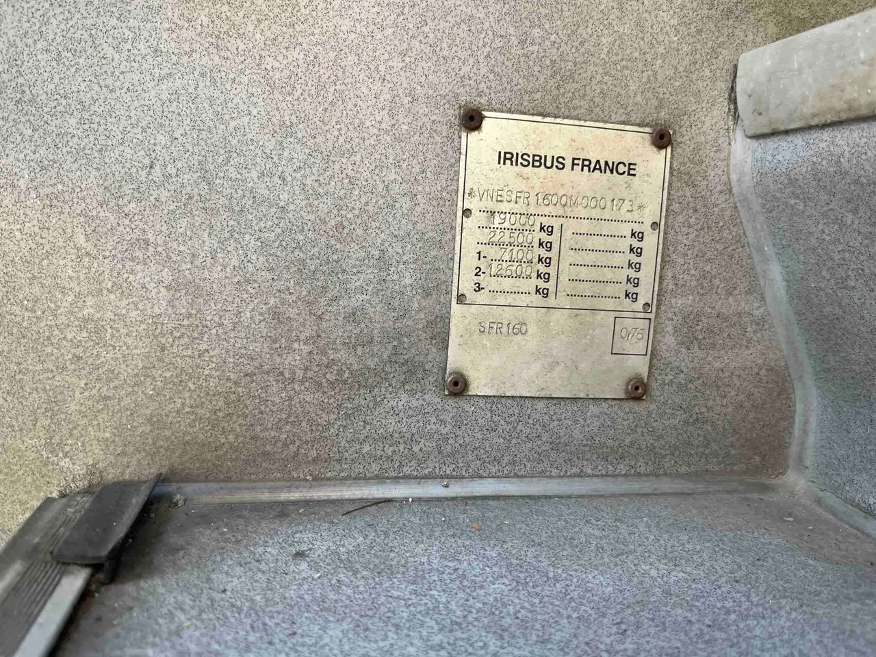 Irisbus Arway SFR160 - Euro5 - 280kW - 11.990mt - chassis VIN photo