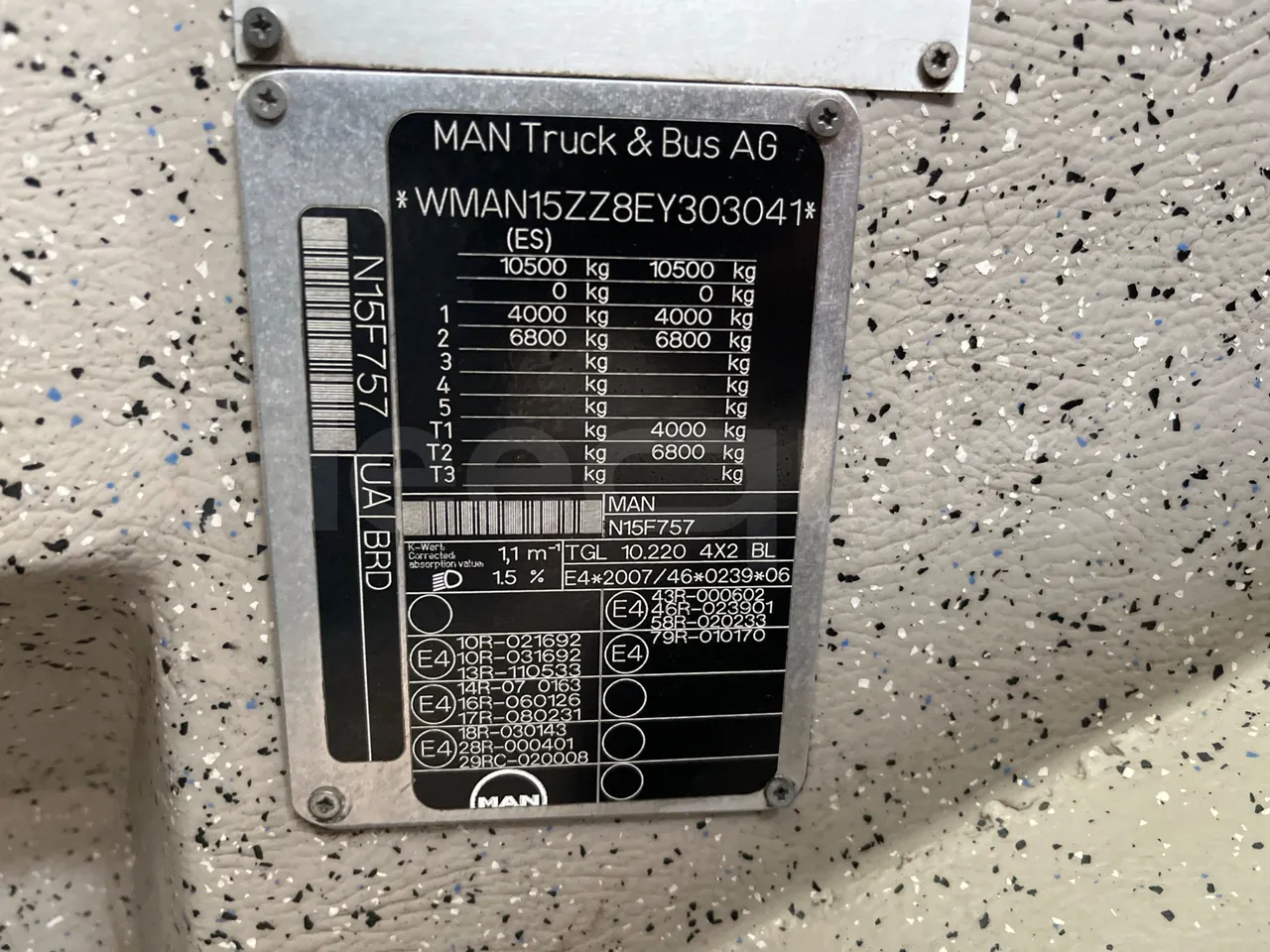 Beulas Man Gianino Gianino - EUR5 - 162kW - 7.500m - vehicle plate photo