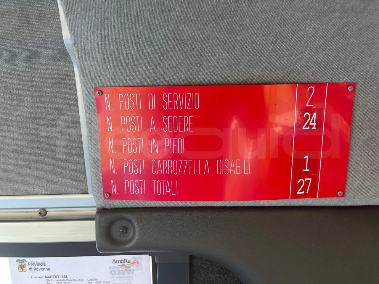 Iveco Daily A50/E4/34/A - EUR4 - 130kW - 7.768m - seat plate photo