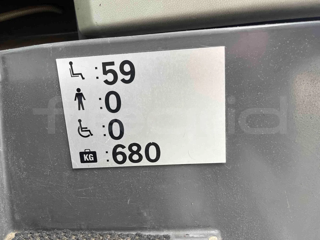 Vdl FUTURA FHD2 501E1 - Euro 6 - 320 kW - 12.875 mt - seat plate photo