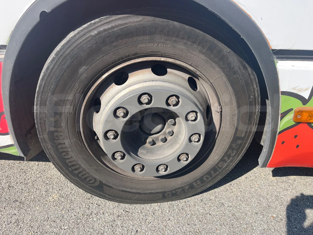Iveco Citelis PS09D5/A/83 - EUR5 - 213kW - 10.46m CNG - front left tire measurements