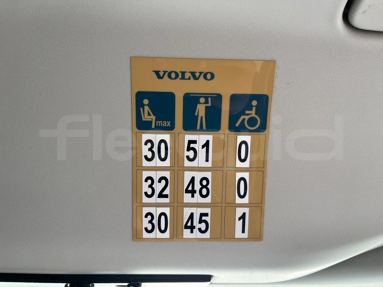 Volvo B4SH 7900 - Euro5 - 161kW - 12.084mt - seat plate photo