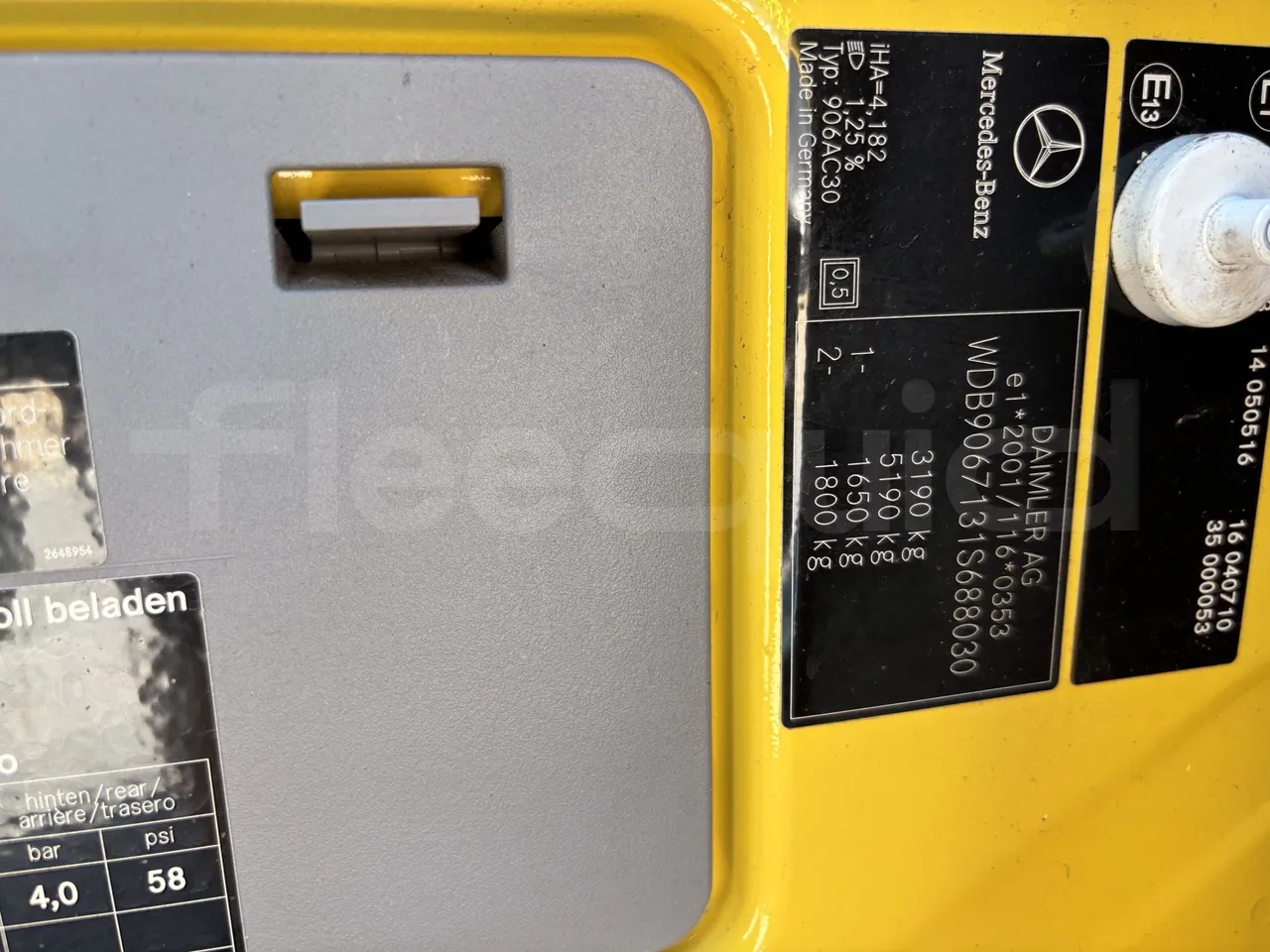 Mercedes-Benz Sprinter - Vehicle Plate