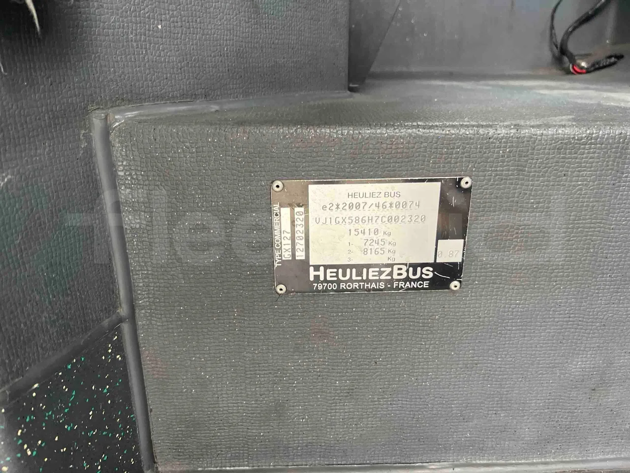 Heuliez GX127 GX127  - Euro5 - 160kW - 9.420mt - vehicle plate photo