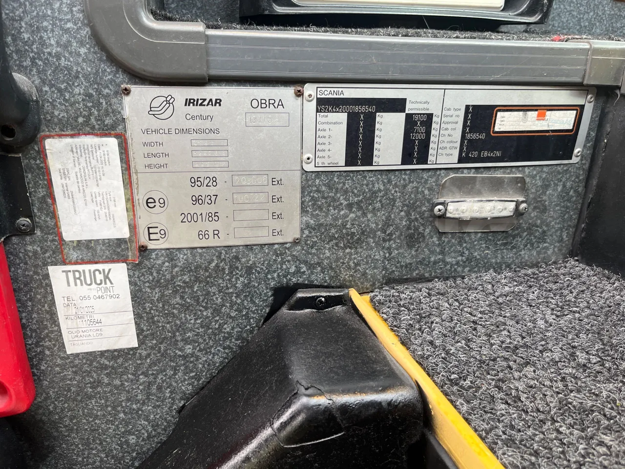 Scania 12B4X2 K420EB4X2 - Euro 4 - 308 kW - 12.750 mt - chassis VIN photo