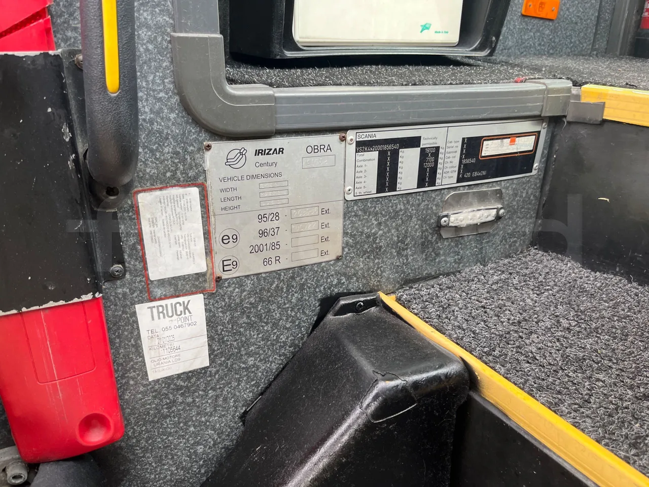 Scania 12B4X2 K420EB4X2 - Euro 4 - 308 kW - 12.750 mt - vehicle plate photo