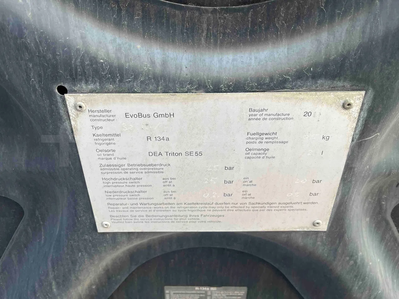 Mercedes-Benz Citaro - engine plate photo