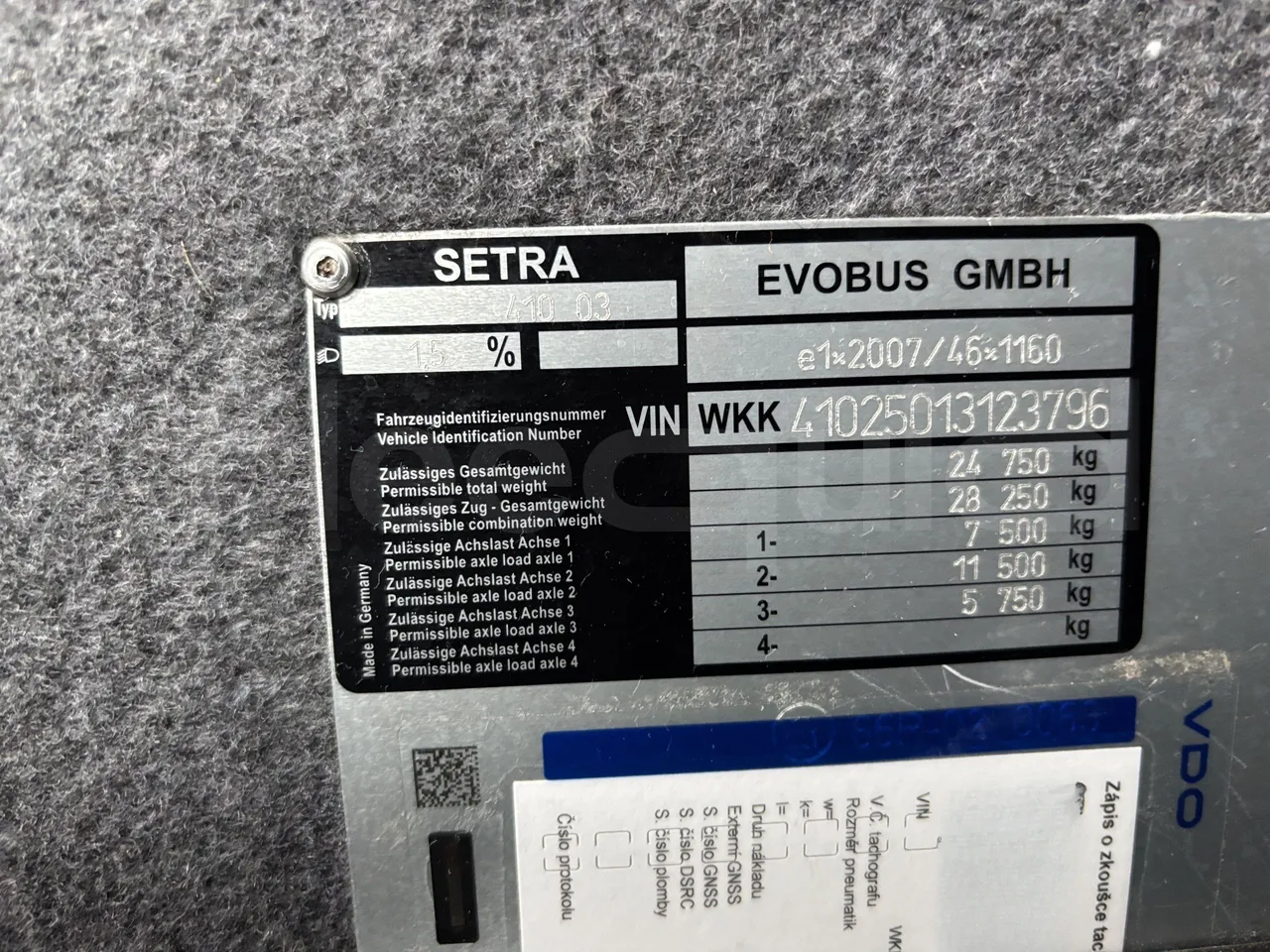 Setra S517 - Vehicle Plate