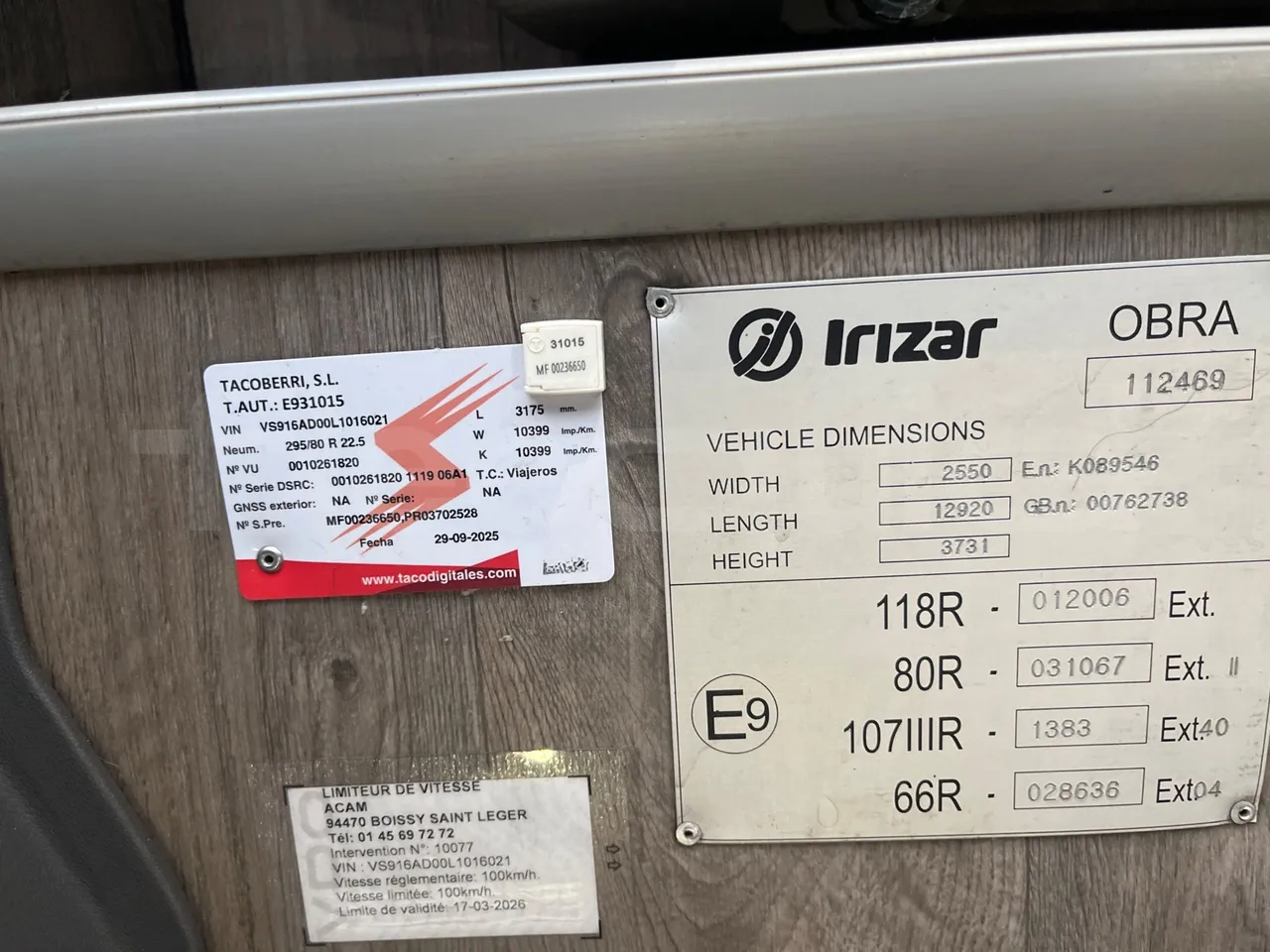 Irizar i6 I6S 13.35 - Euro 6 - 300kW - 12.920 mt - onboard devices 3