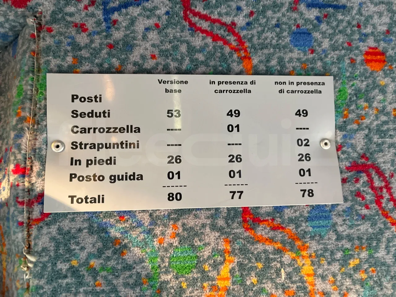 Scania Omniline IL94IB - Euro3 - 221kW - 12mt - seat plate photo