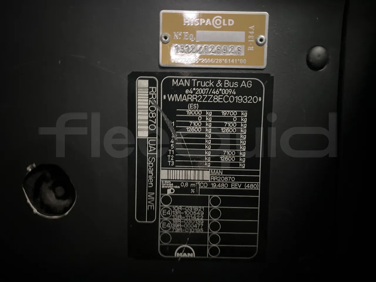 Man Stellae RR2 RR2 -EUR5-353kW -12.8m - vehicle plate photo
