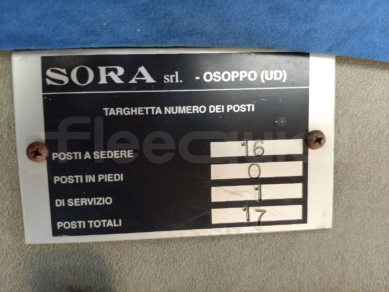 Mercedes-Benz Sprinter 416CD - EUR3 - 115kW - 6.995 - seat plate photo