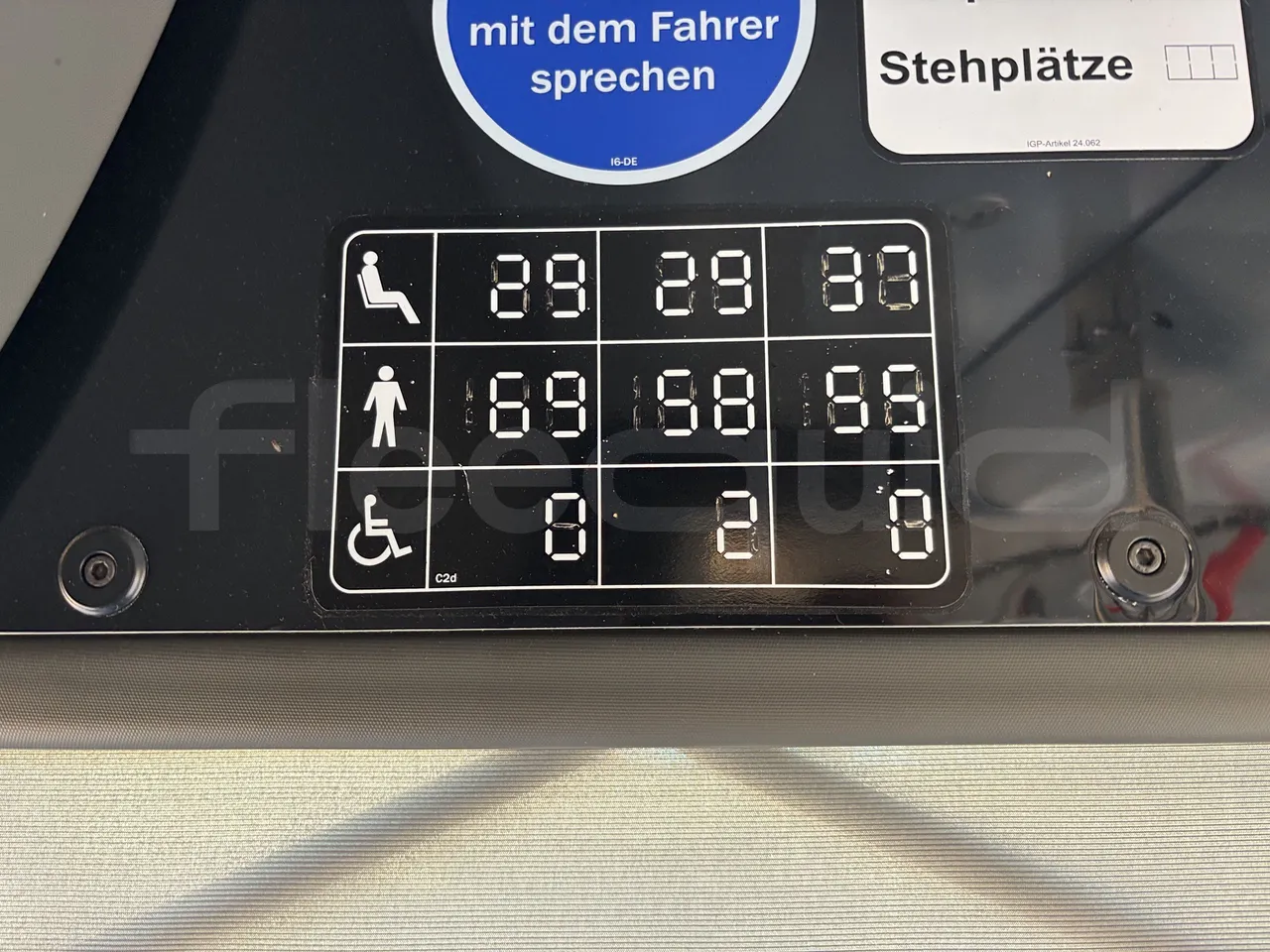 Solaris Urbino - Seats Plate