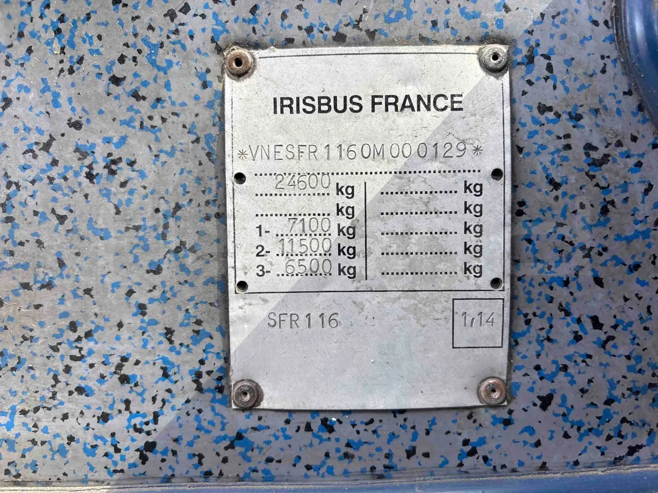 Irisbus Ares SFR116 - Euro4 - 256kW - 11.995mt - vehicle plate photo