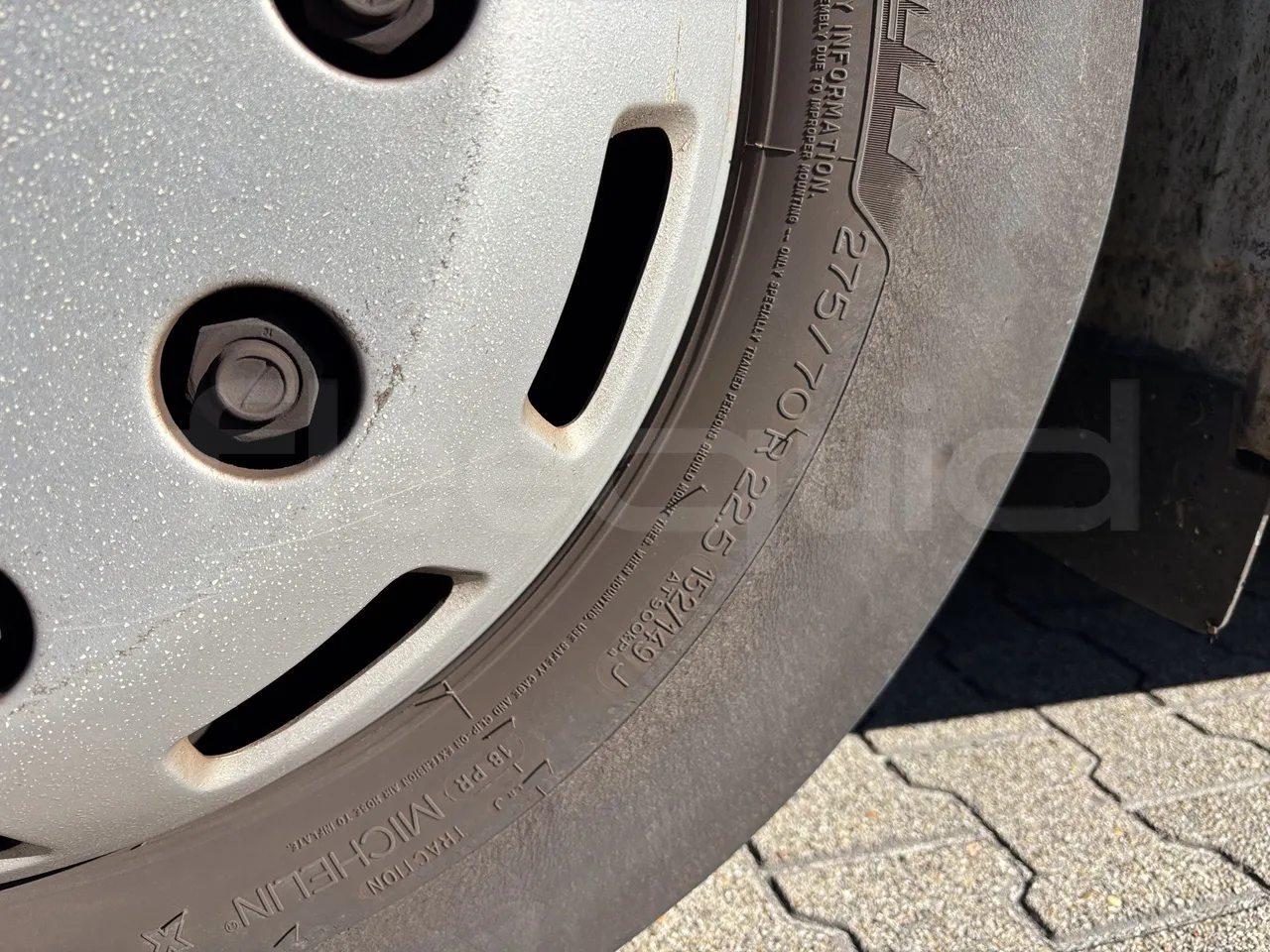 Mercedes-Benz Citaro - First Axle Left Side: Tyre Size