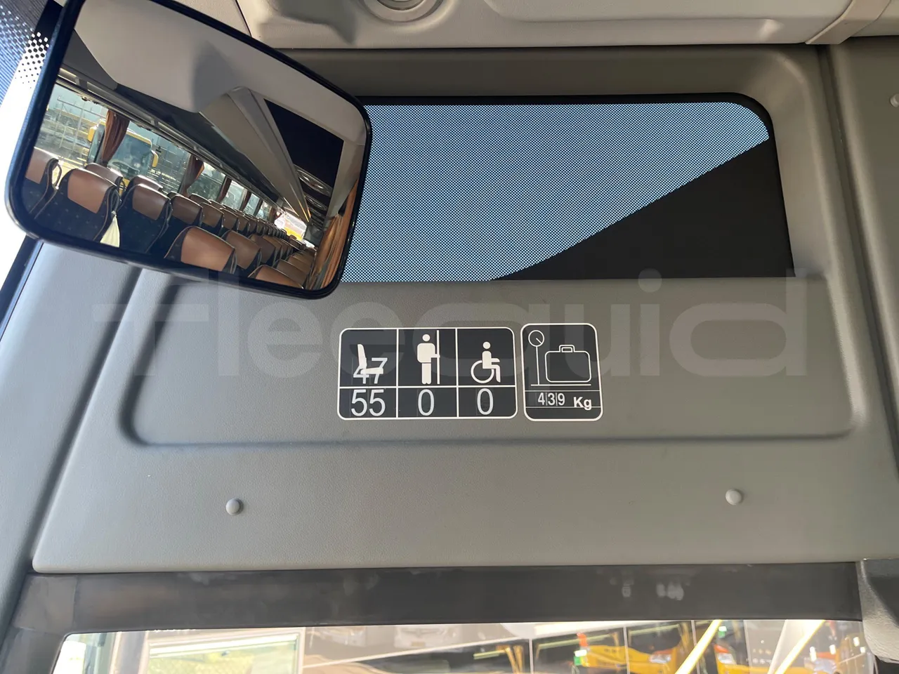 Mercedes-Benz Tourismo 632 01 - EUR6 - 290kW - 12.960m - seat plate photo