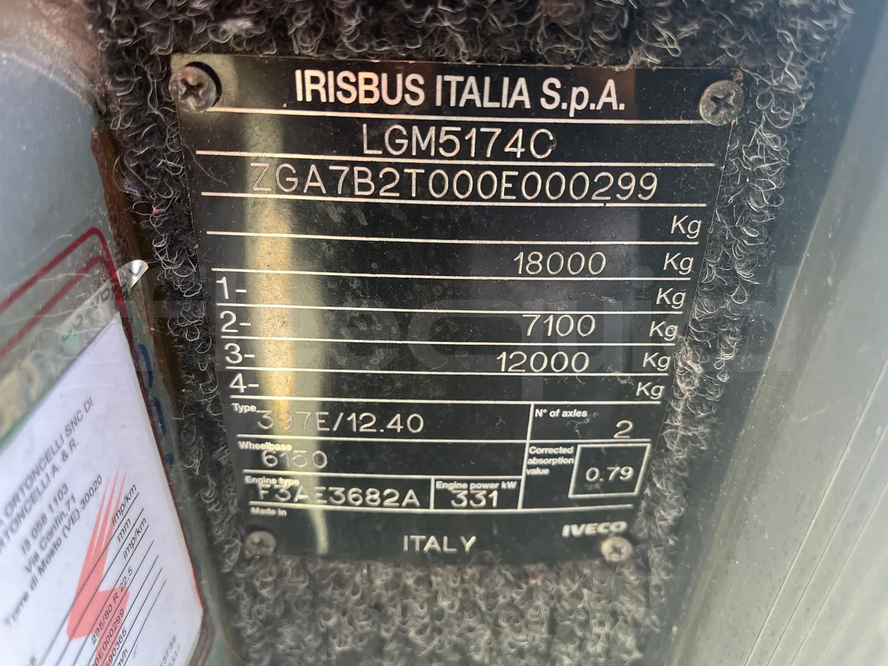 Irisbus New Domino 397E/12.40 - EUR5 - 331kW - 12.410m - F3AE3682A*M - vehicle plate photo