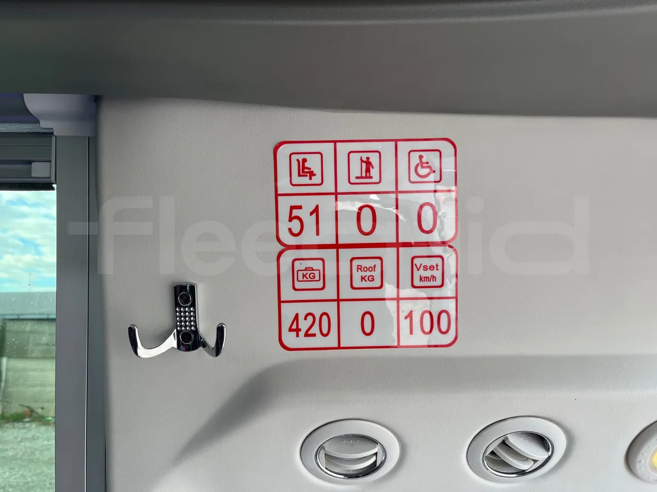 King Long C12E - Electric U1X - EUR6 - 350kW - 12.250m - seat plate photo