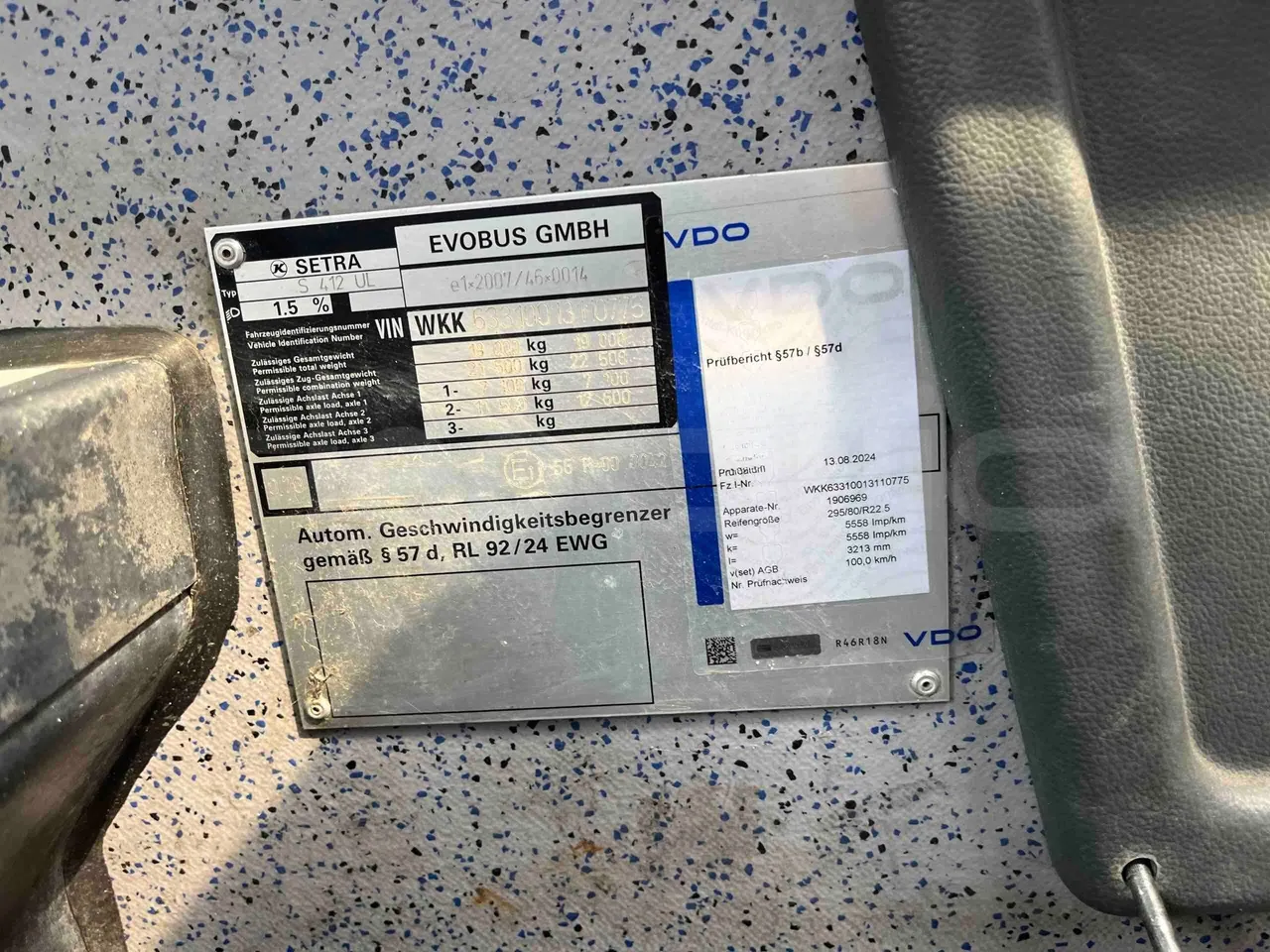 Setra S412 - Vehicle Plate