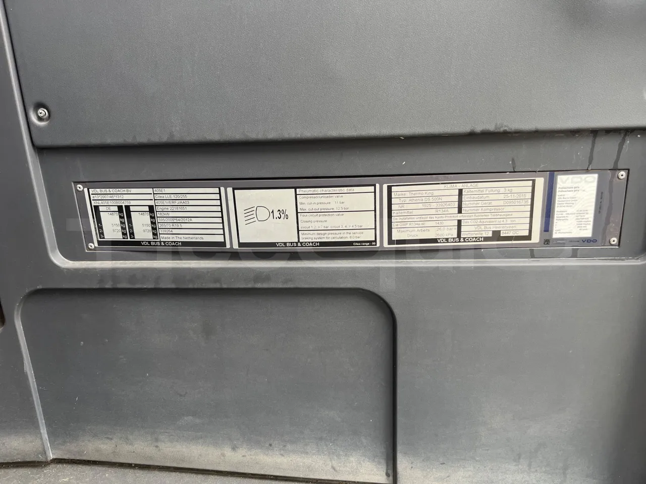 Vdl Citea LLE-120/255 405E1 - Euro6 - 182kW - 11.980mt - vehicle plate photo