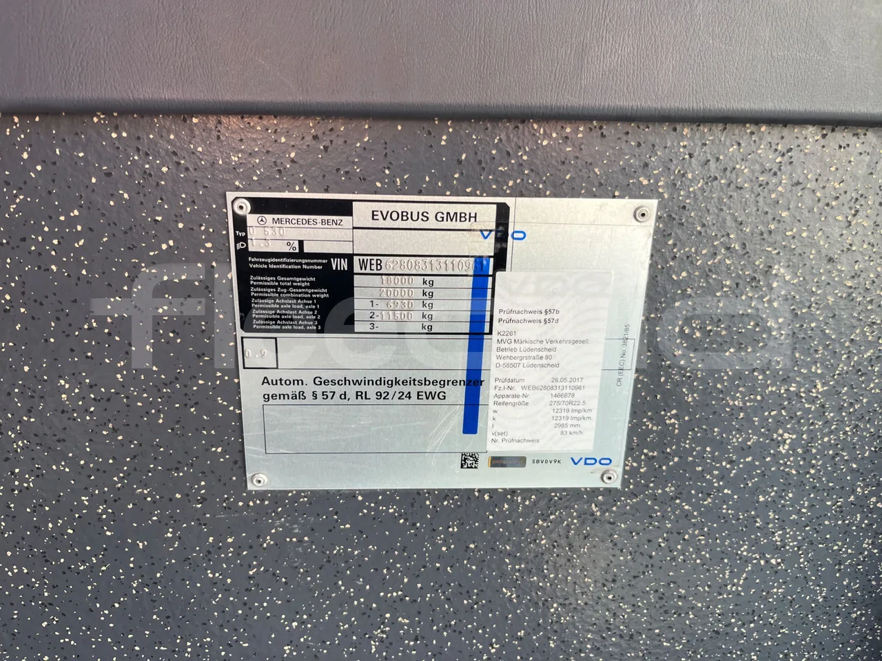 Mercedes-Benz Citaro O 530 - Euro3 - 205kW - 12mt - vehicle plate photo