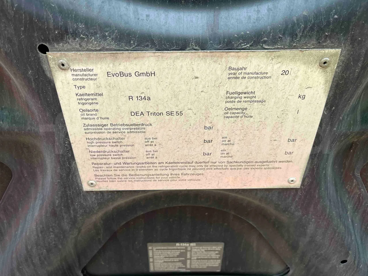 Mercedes-Benz Citaro - engine plate photo