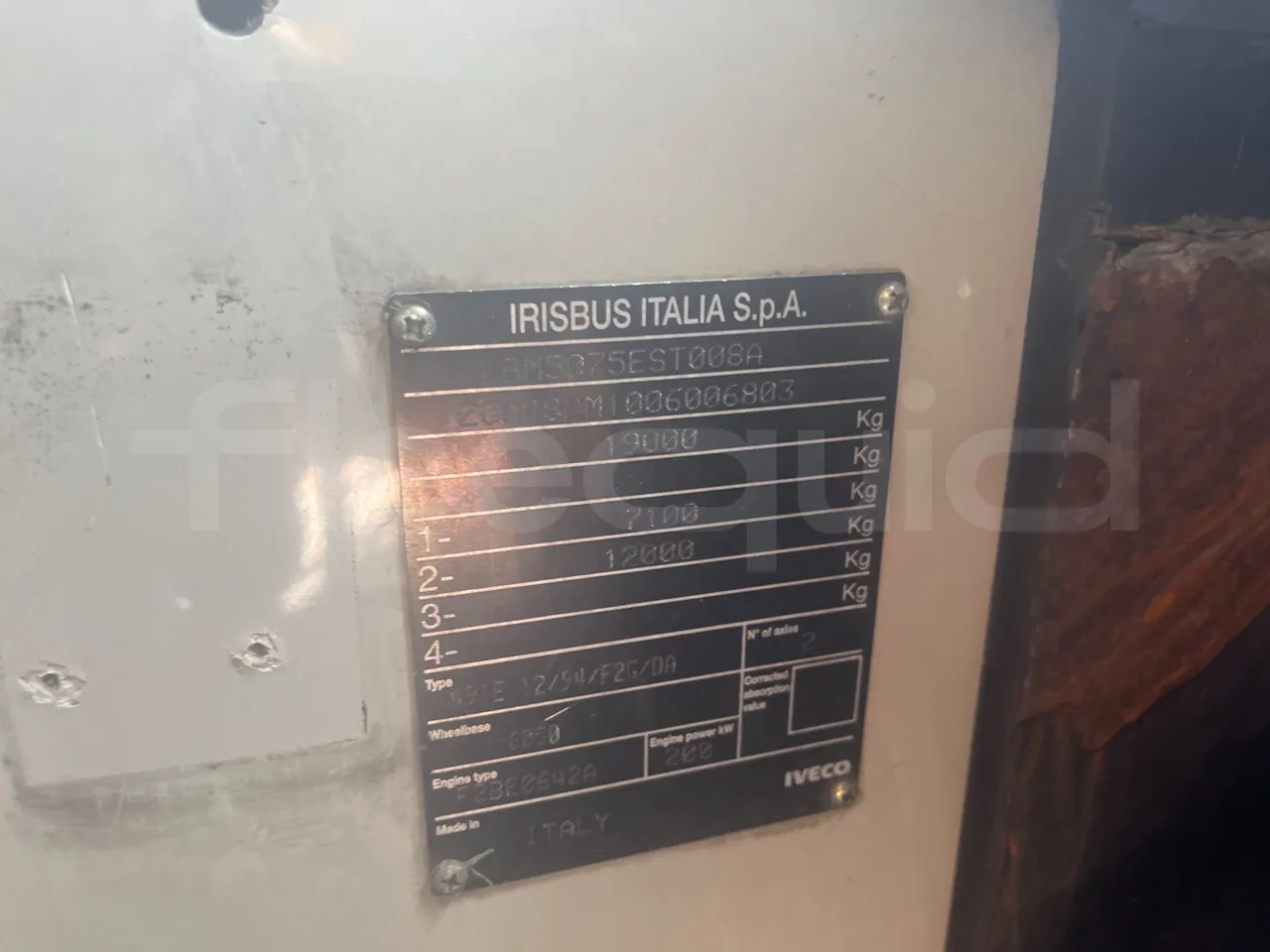 Iveco Cityclass - vehicle plate photo