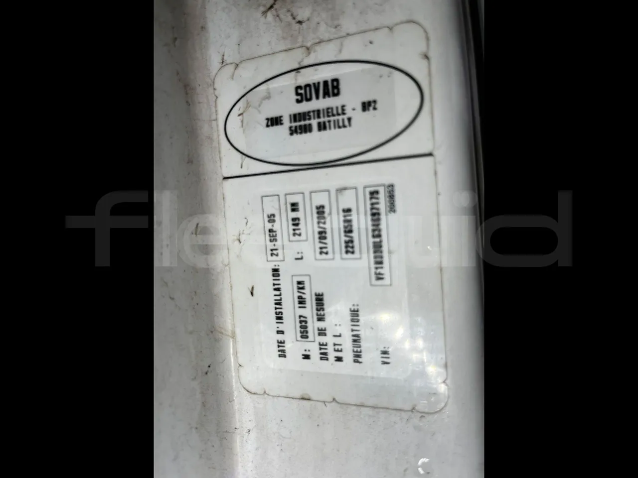 Renault Master NDDUL6/16 - EUR3 - 84kW - 5.899m - vehicle plate photo