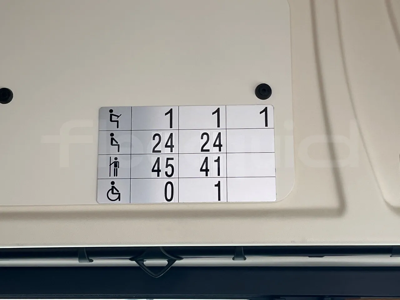 Heuliez GX 337 ELEC 6X26TN -EUR6 -121kW-12.06m - seat plate photo