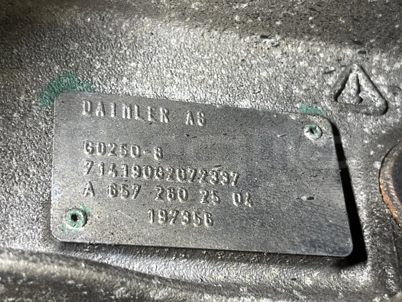 Setra S531 DT - EUR6 - 375kW - 14m - gearbox plate photo