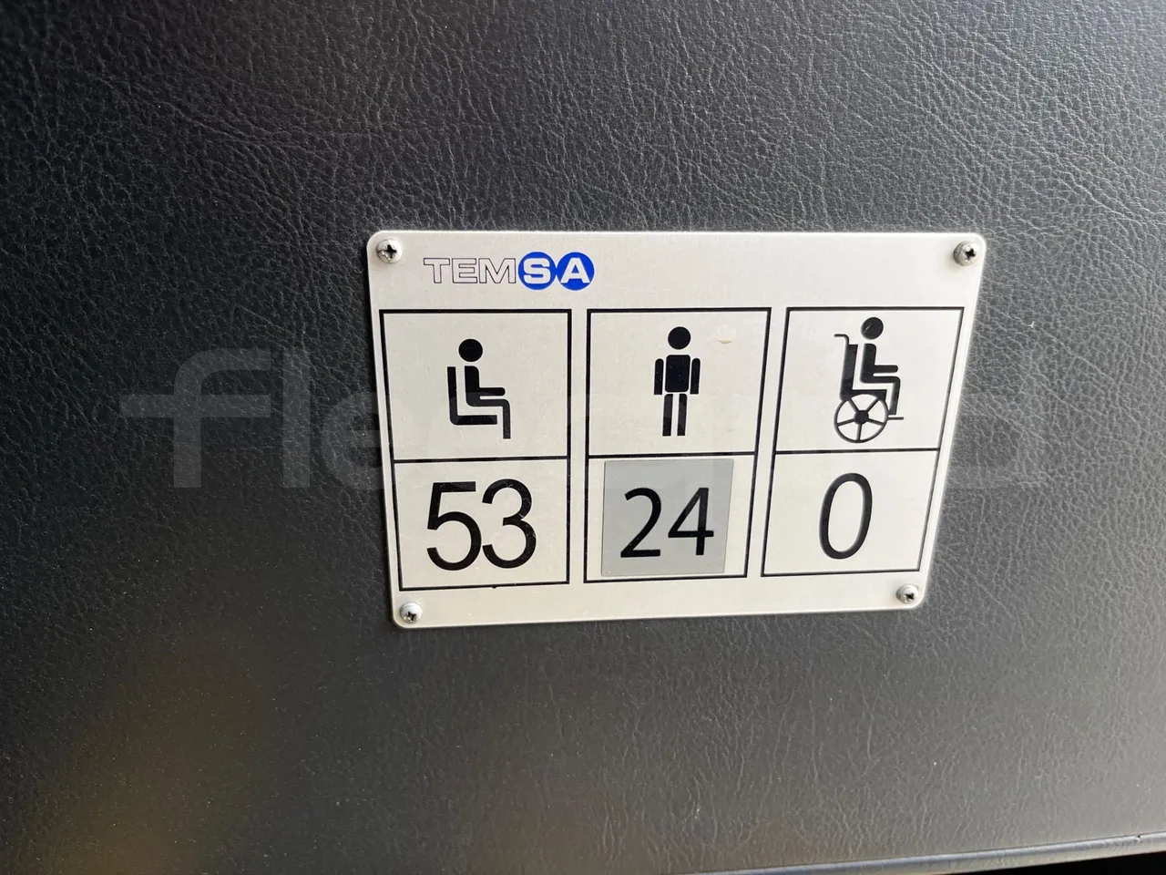 Temsa Safari RD R A T-I53 - Euro 5 - 266 kw - 12.200 mt - seat plate photo