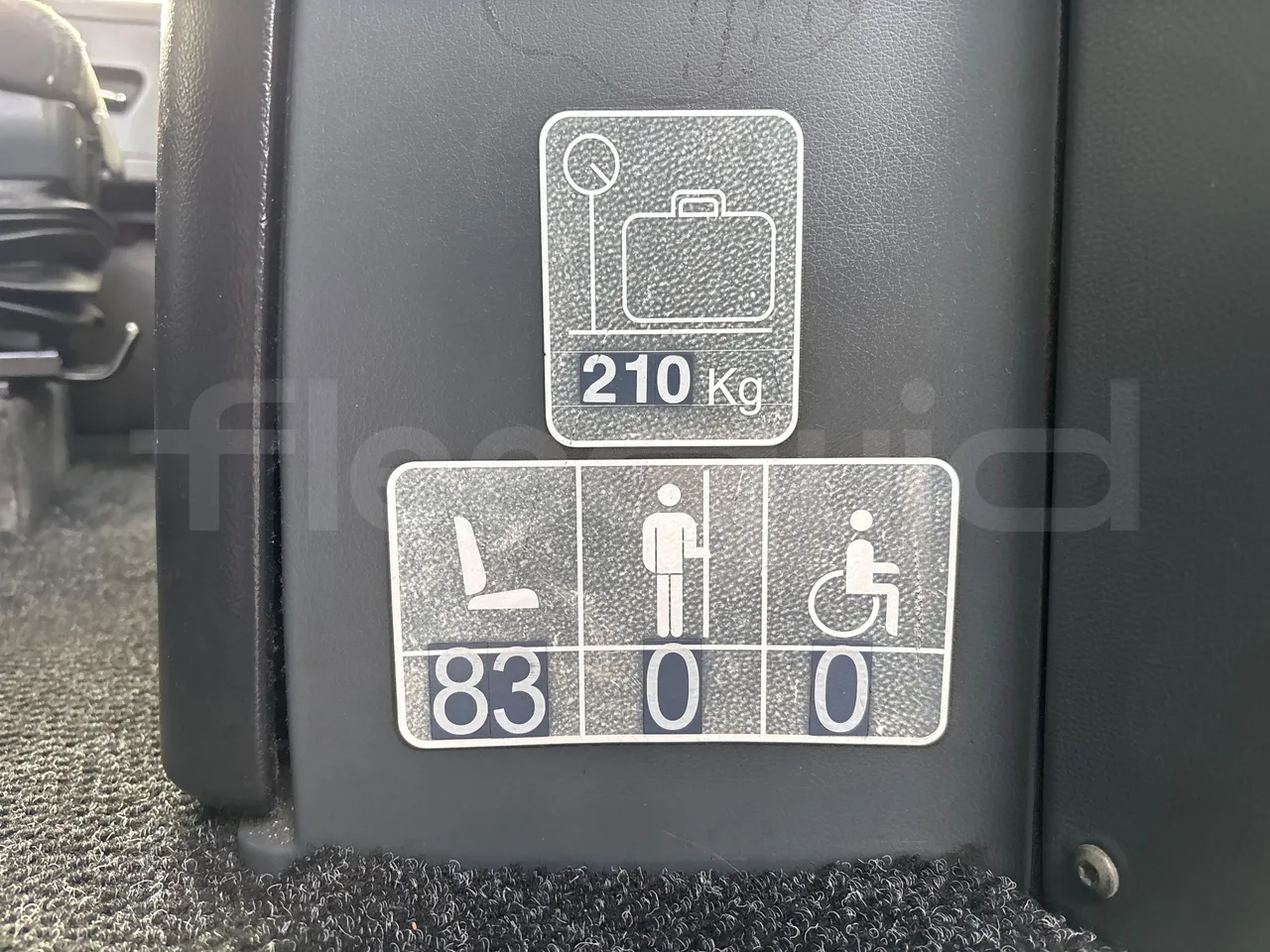 Setra S431 DT - EURO5 - 375kwH - 13.89m - seat plate photo
