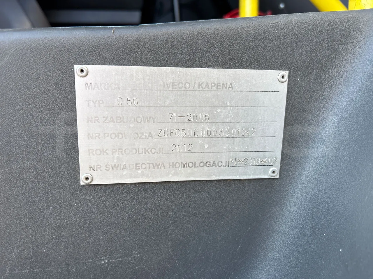 Iveco Kapena THESI -EURO5 -125.00 kW-8,65m - vehicle plate photo