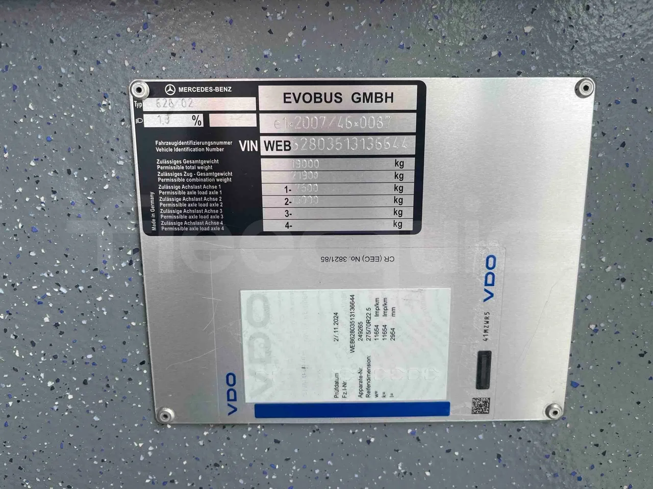 Mercedes-Benz Citaro - vehicle plate photo