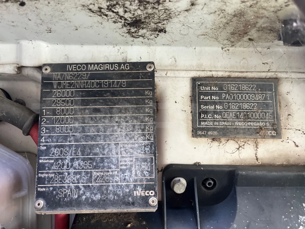 Iveco Magirus A260S/E4 FARID T1SM25 - Euro5 - 228kW - 9.685mt - chassis VIN photo