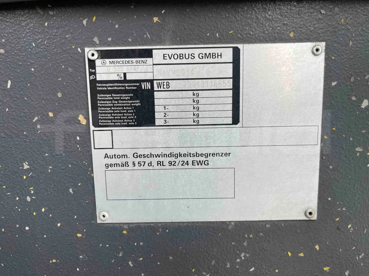 Mercedes-Benz Citaro G 0530 - Euro5 - 260kW - 17.940mt - vehicle plate photo