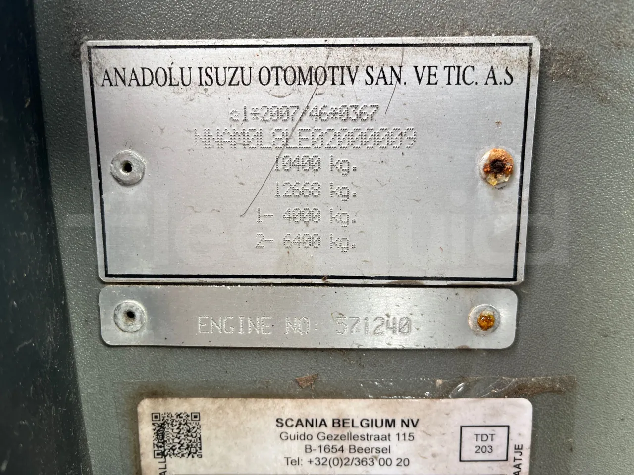 Isuzu Turquoise Q-Bus31 - EUR6 - vehicle plate photo
