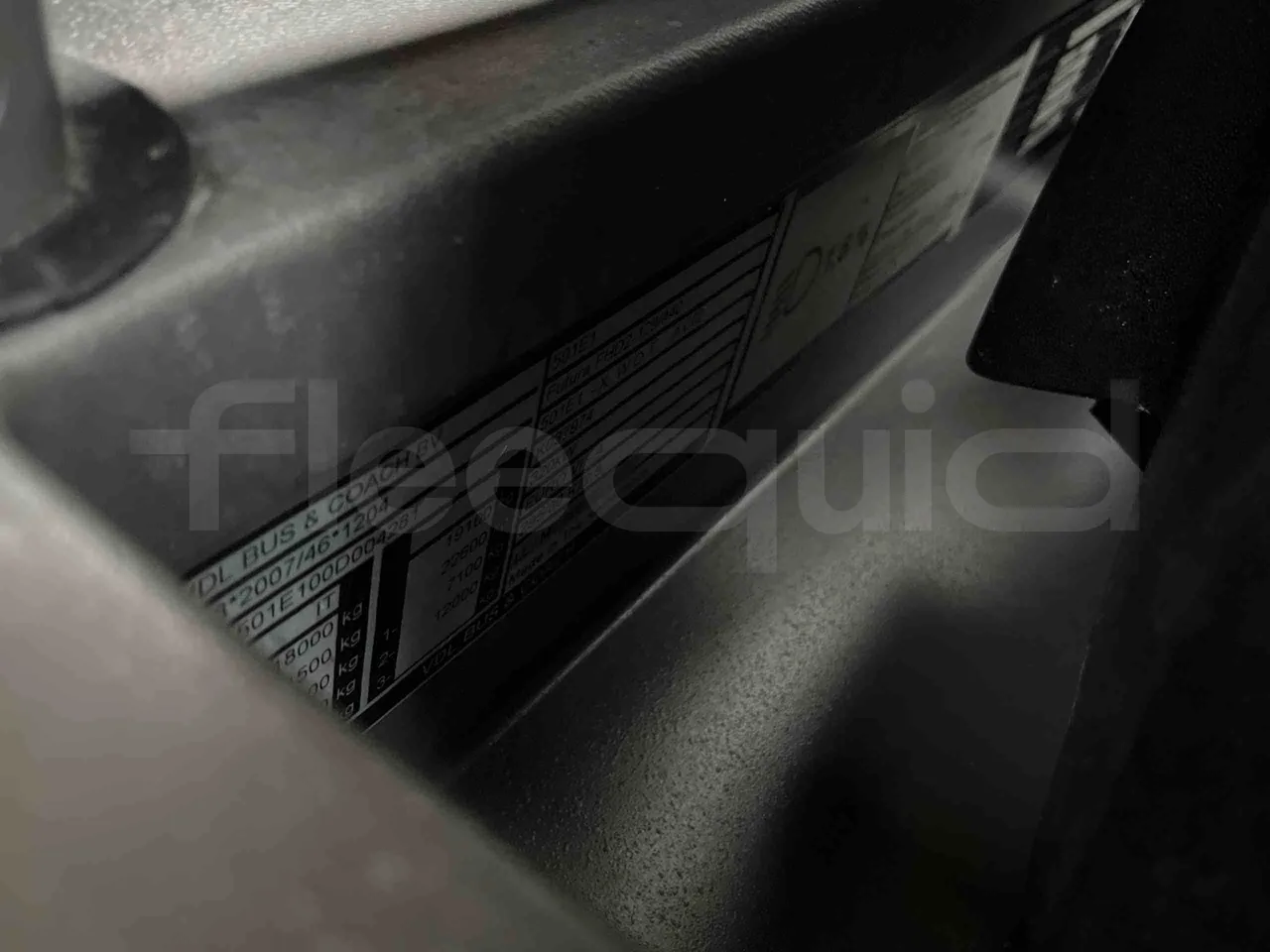 Vdl Futura 501E1 - Euro6 - 320kW - 12.875mt - vehicle plate photo