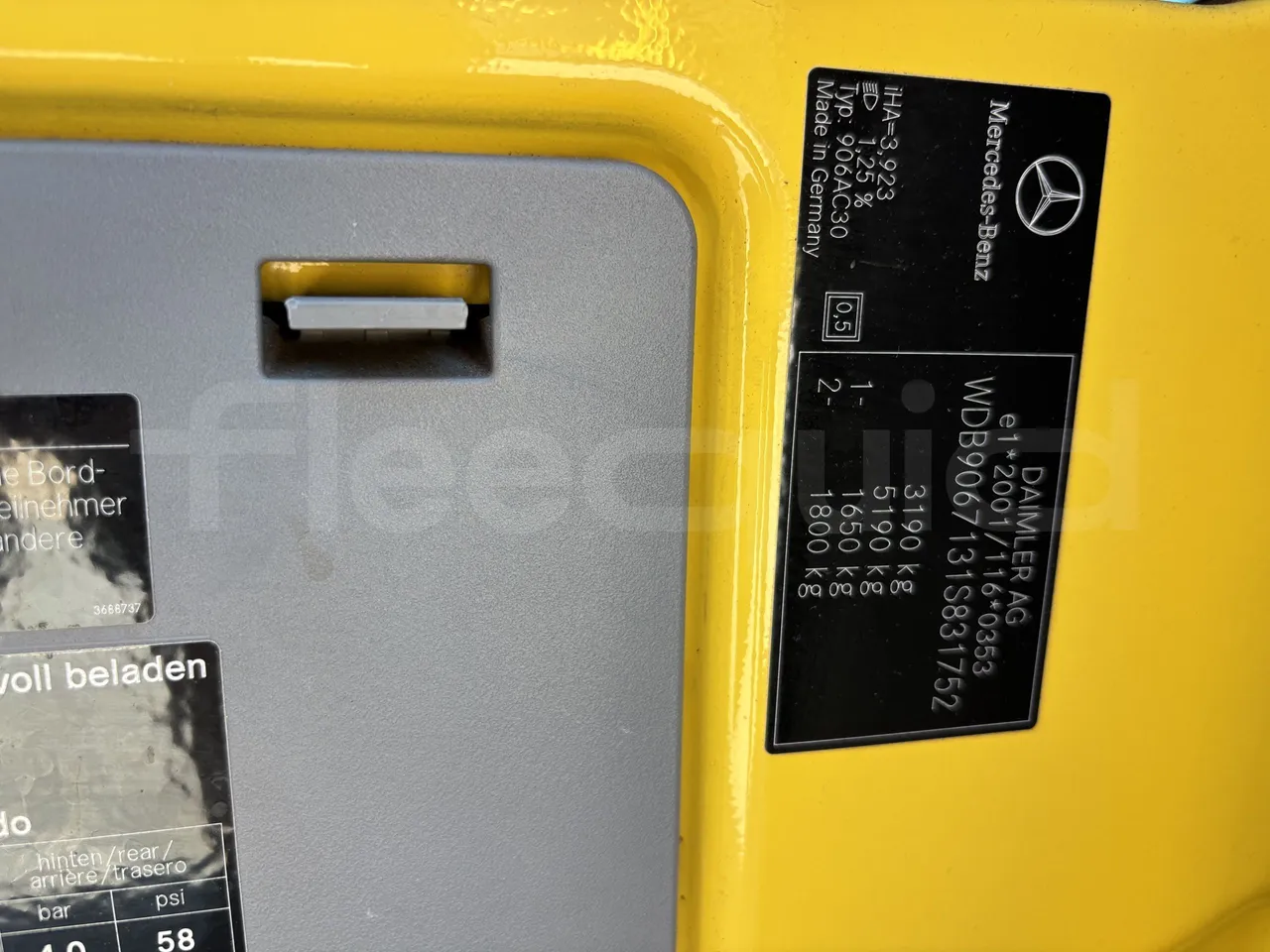 Mercedes-Benz Sprinter - Vehicle Plate