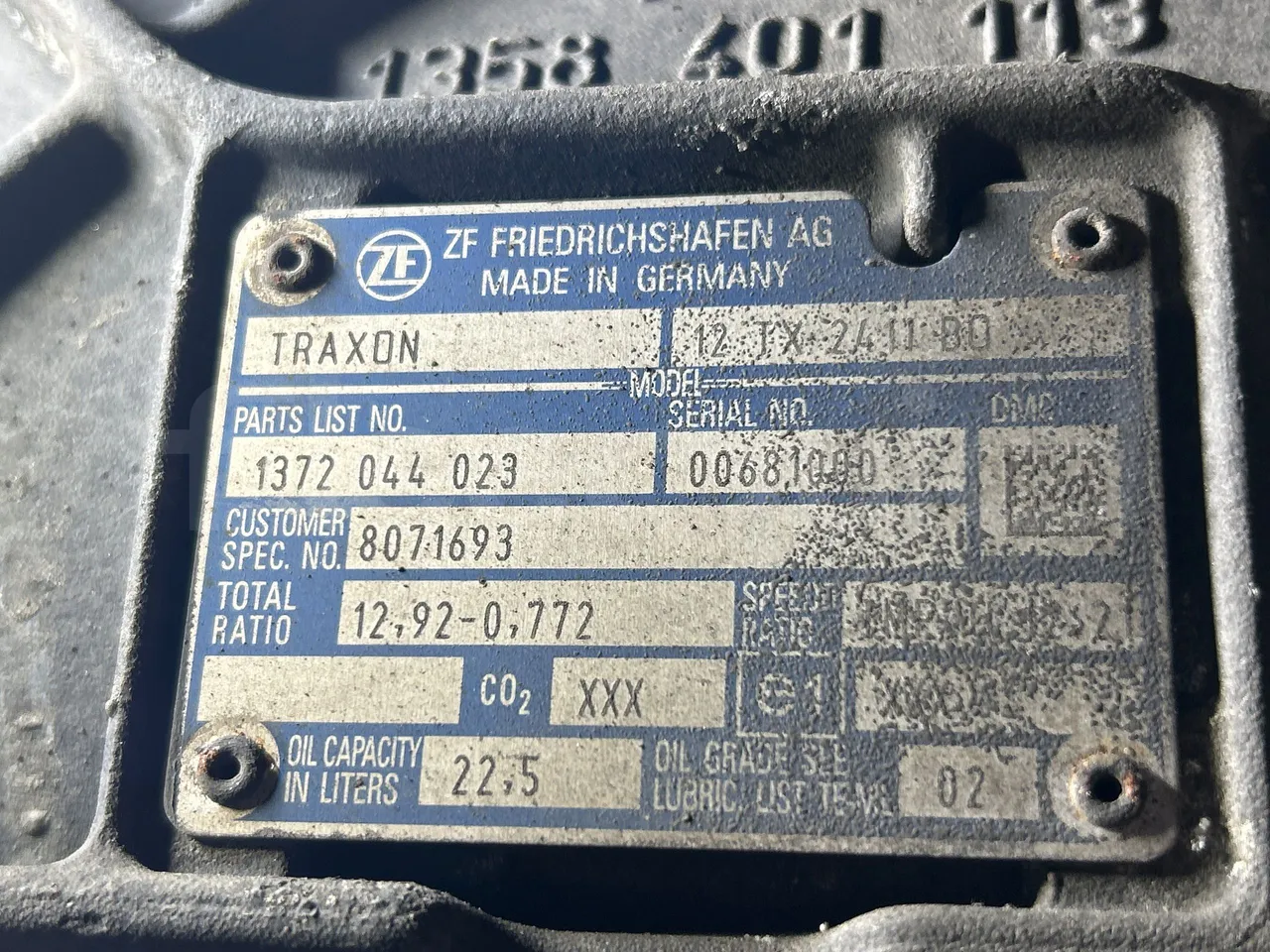 Irizar i6 13.35 - EUR6 - 330kW - 12.92m - gearbox plate photo