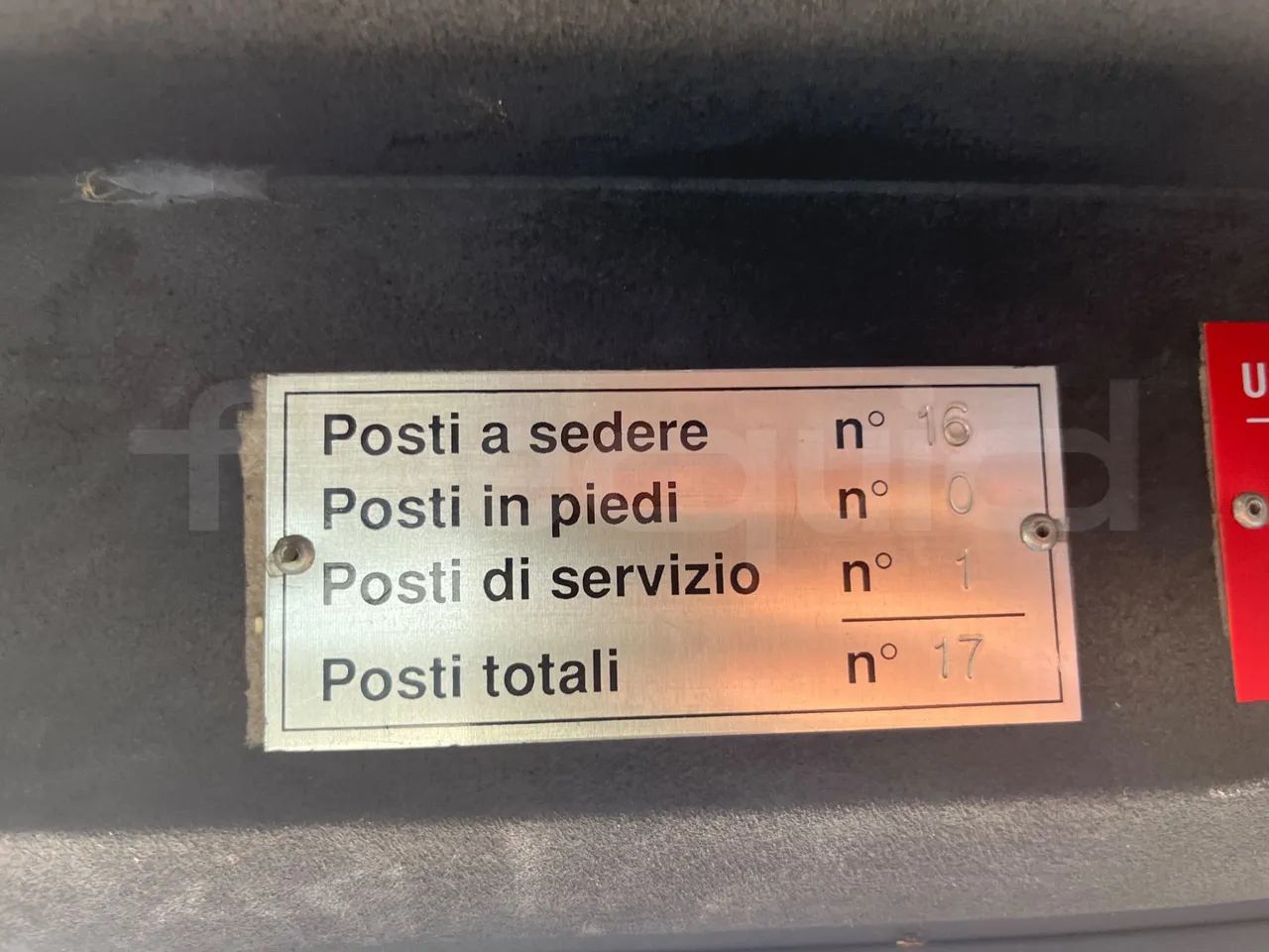 Iveco Daily A50C - EUR3 - 107kW - 6.948m - seat plate photo