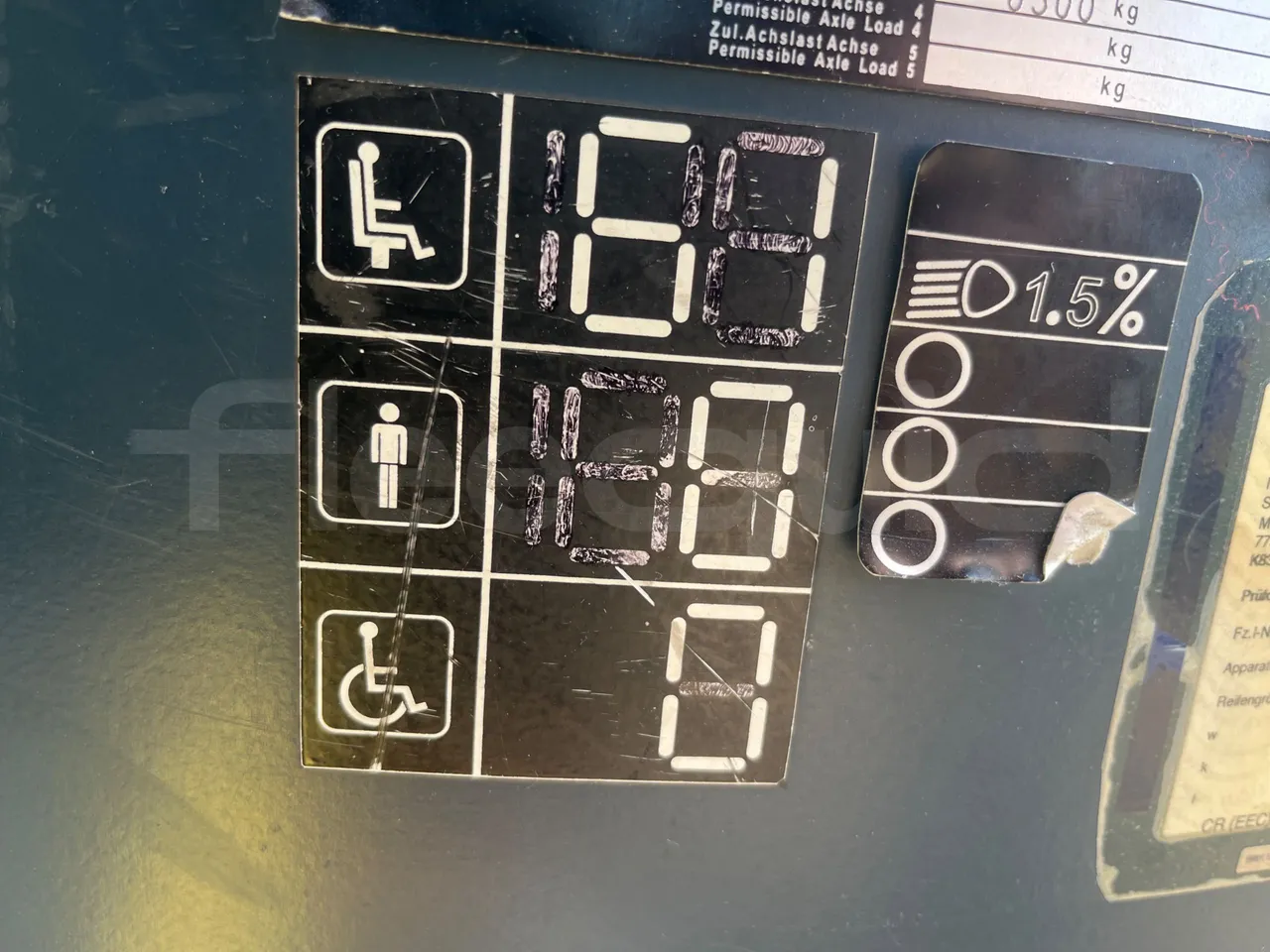 Neoplan N2216 N2216/3 - EUR4 - 324kW - 13.800m - seat plate photo