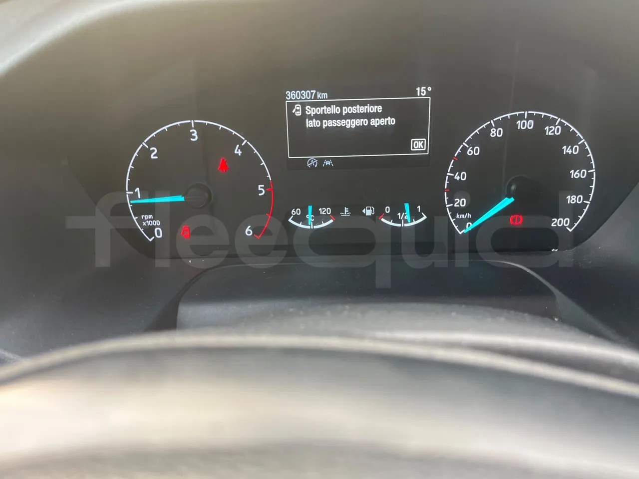 Ford Transit FBD - Euro 6 - 125 kW - 6.704 mt - dashboard lights on